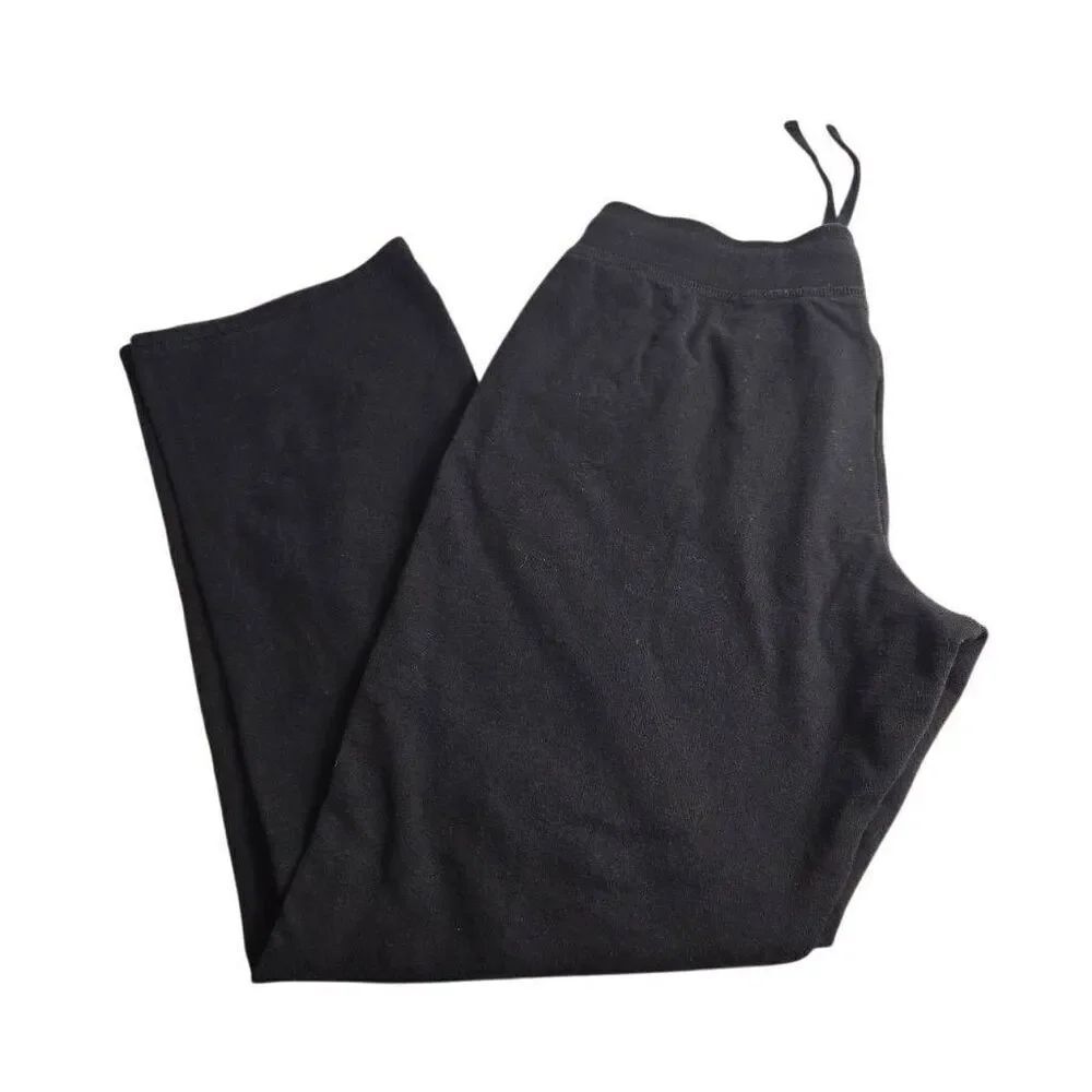 Hanes Womens black lounge pants M